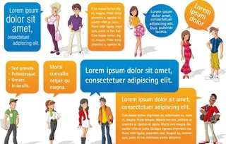 卡通人物对话泡泡图片