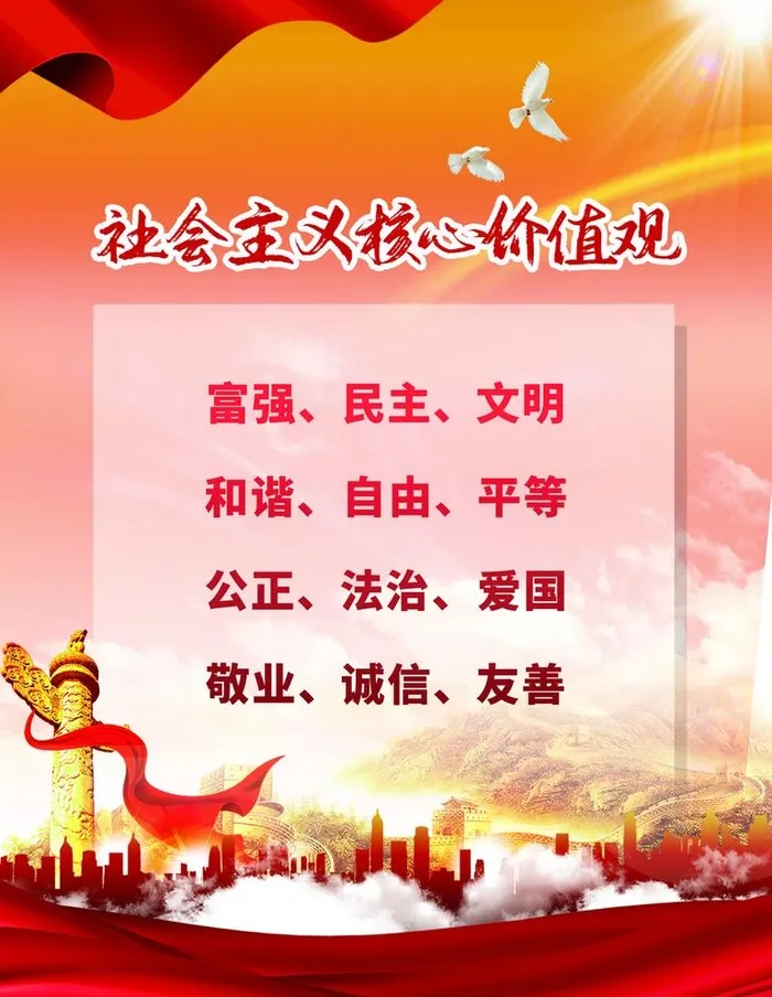 核心价值观图片(1476x1968)psd模版下载