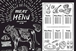 牛排菜单图片