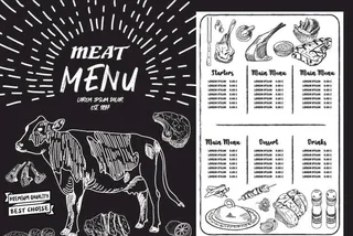 牛排菜单图片