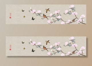 喜上眉梢鸟语花香装饰画图片