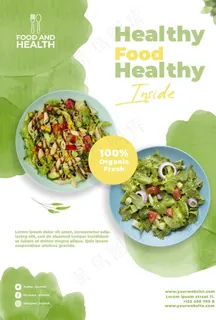 健康食品概念海报图片