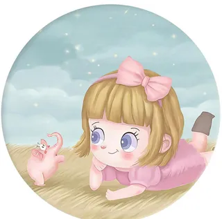 儿童房卡通可爱娃娃装饰画图片