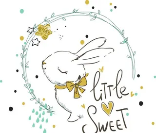 可爱 卡通 兔子 局印 动物图片