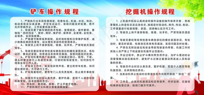 铲车操作和挖掘机操作 规程图片