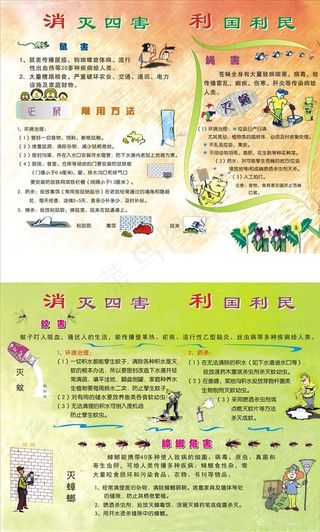 消灭四害利国利民图片