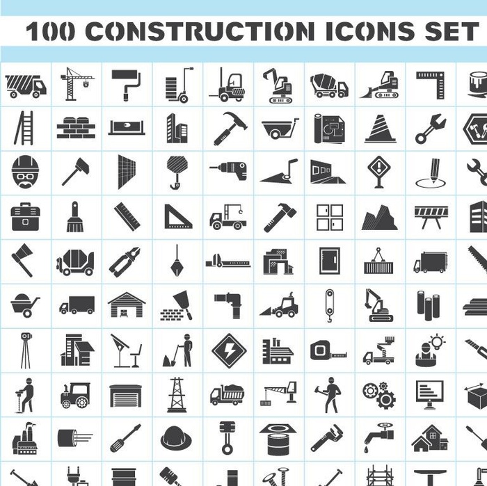 建筑工具图标矢量图片
