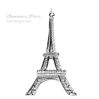 艾菲尔铁塔图纸图片