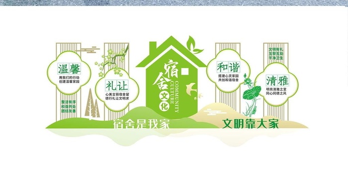 宿舍文化墙图片