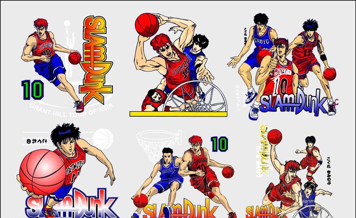 卡通人物灌篮高手矢量图片