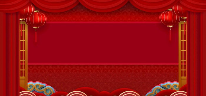 中式红色背景图片