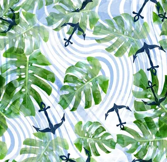 面料花型素材 矢量底纹 满身图图片