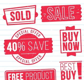 红色促销印章图片