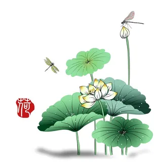 荷花国画图片 荷花国画图片