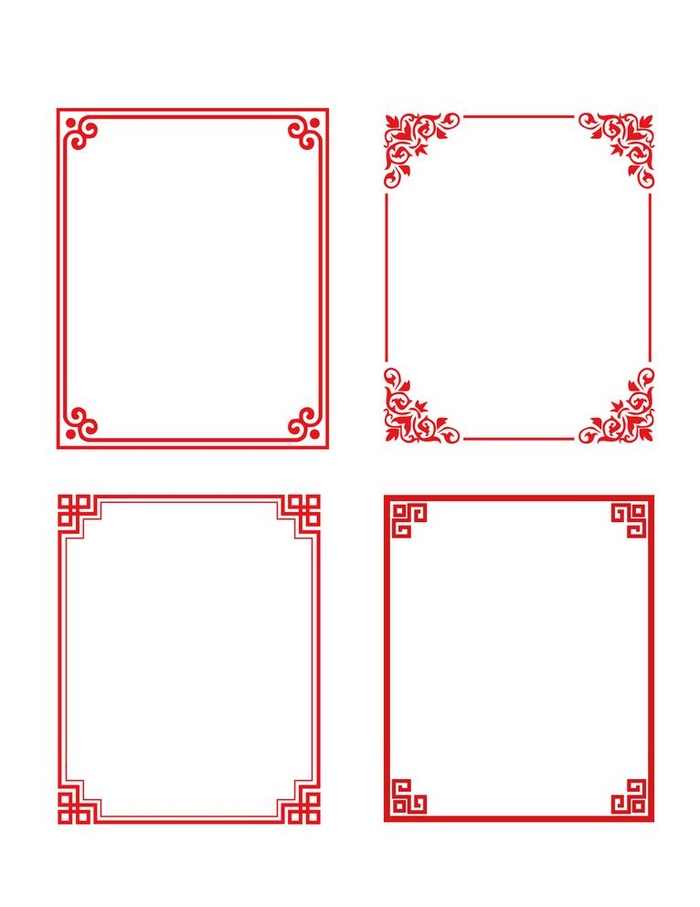 中国风边框图片(3072x4107)psd模版下载