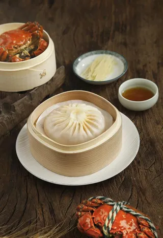 蟹黄汤菜鸟图库片