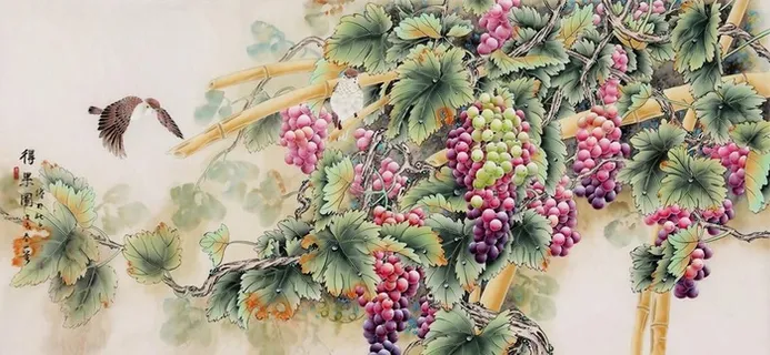 葡萄图《得果图》图片
