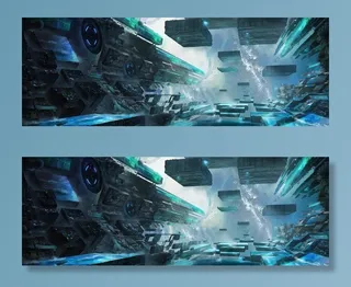 赛博朋克风未来科技插画图片