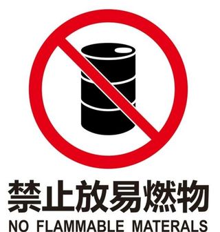 矢量禁止堆放易燃物图片