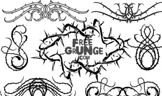 荆棘花纹素材图片