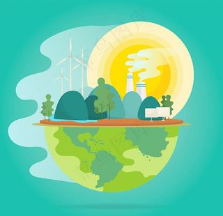 环保插画图片