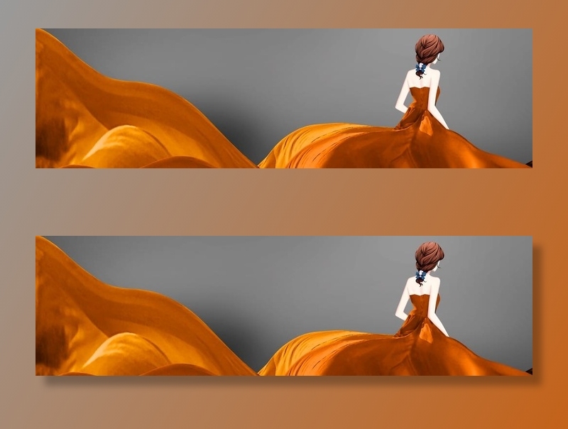 人物艺术红裙美女装饰画图片