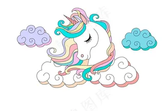 独角兽云朵图片