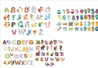 卡通动物数字造型图片