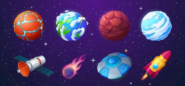 矢量卡通星球图片eps,ai矢量模版下载