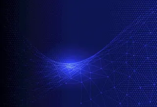 蓝色梦幻线条科技渐变背景图片