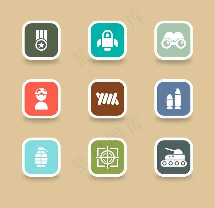 军事主题图标图片