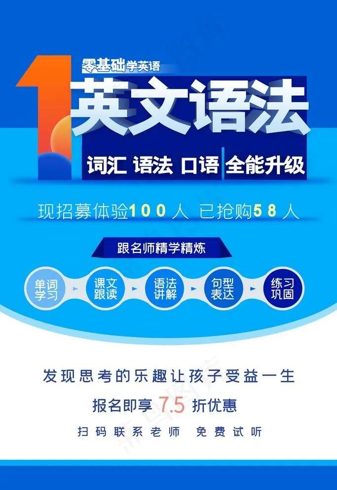 英语语法图片psd模版下载