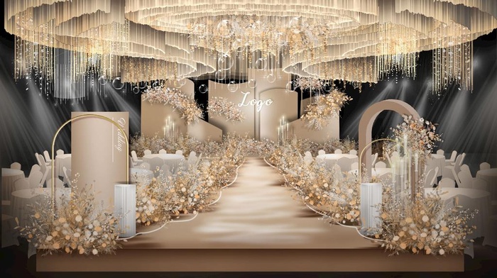 香槟色婚礼效果图图片
