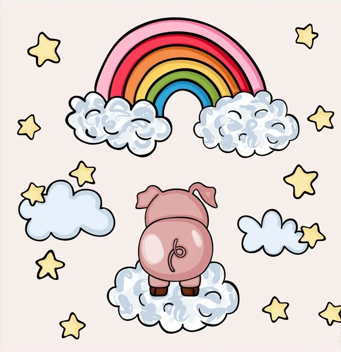 矢量七彩虹EPS分层图片eps,ai矢量模版下载