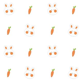 萝卜兔卡通无缝印花图片