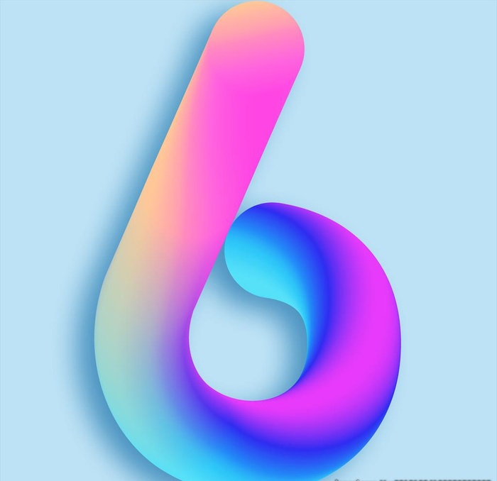 C4D数字6图片(4167x4168)psd模版下载