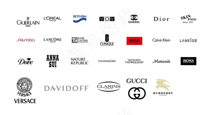 知名化妆品logo图片ai矢量模版下载