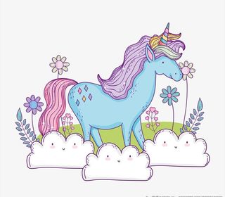 卡通独角兽图片