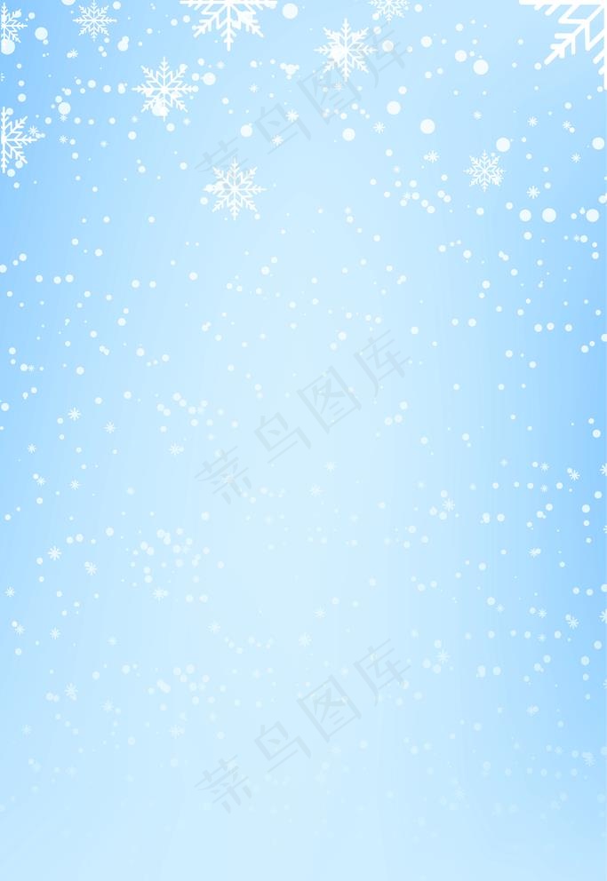 梦幻雪景冬至唯美雪花背景图片