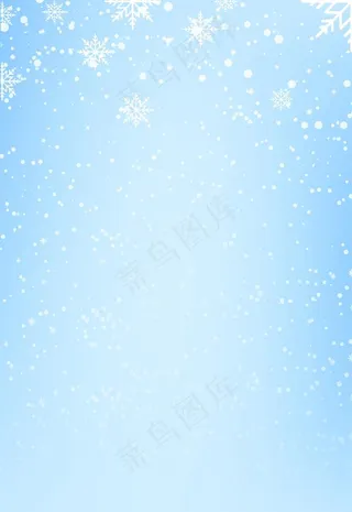 梦幻雪景冬至唯美雪花背景图片
