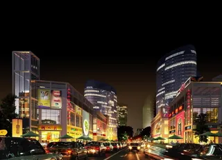 建筑夜景效果图图片