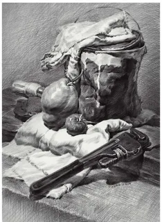 静物素描图片 静物素描图片