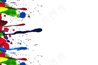 定位花 数码 涂鸦 墨水 彩色图片