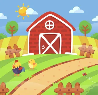 矢量农场背景图片