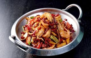 干锅虾美食图片