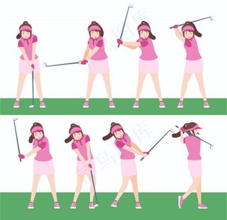 卡通高尔夫图片