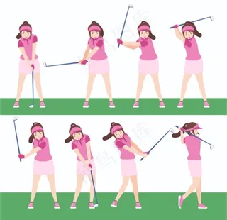 卡通高尔夫图片