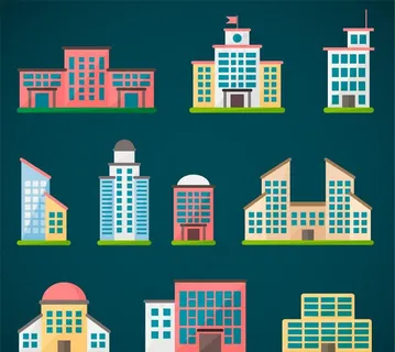 楼房设计矢量素材图片