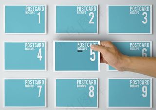 手持名片样机图片