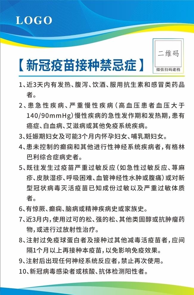 新冠疫苗禁忌症图片